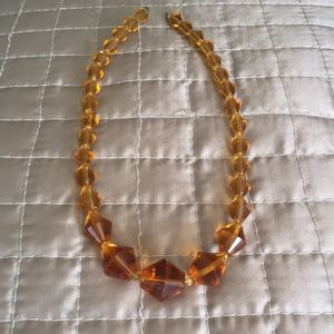 Vintage Amber glass necklace